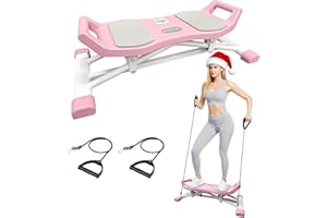 EPHESPORT Upgraded Slide Steppers for Exercise at Home, Balance Board, Wobble Board with Resistance Bands, Portable Ski Balancing Machine Featuring LCD Monitor, Full Body Cardio Workout Equipment
