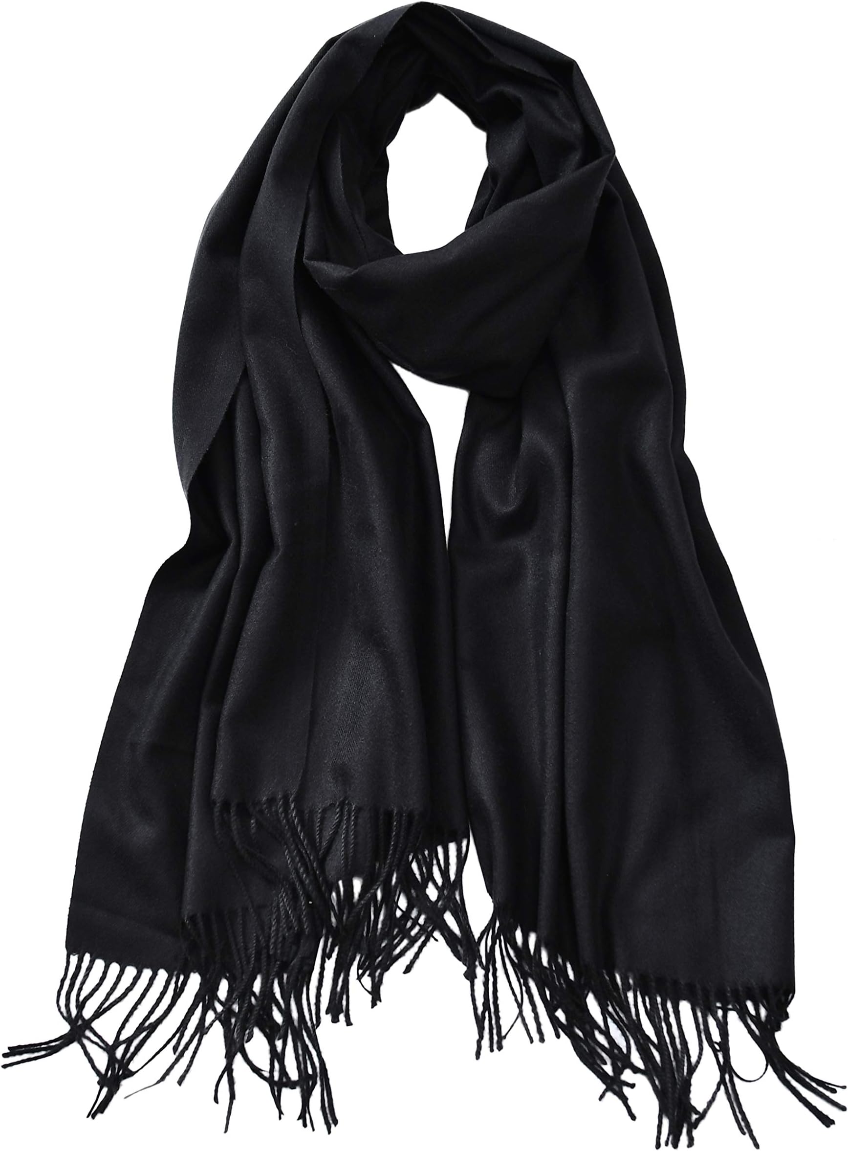 Cindy & Wendy Large Soft Cashmere Silky Pashmina Solid Shawl Wrap Scarf for Women