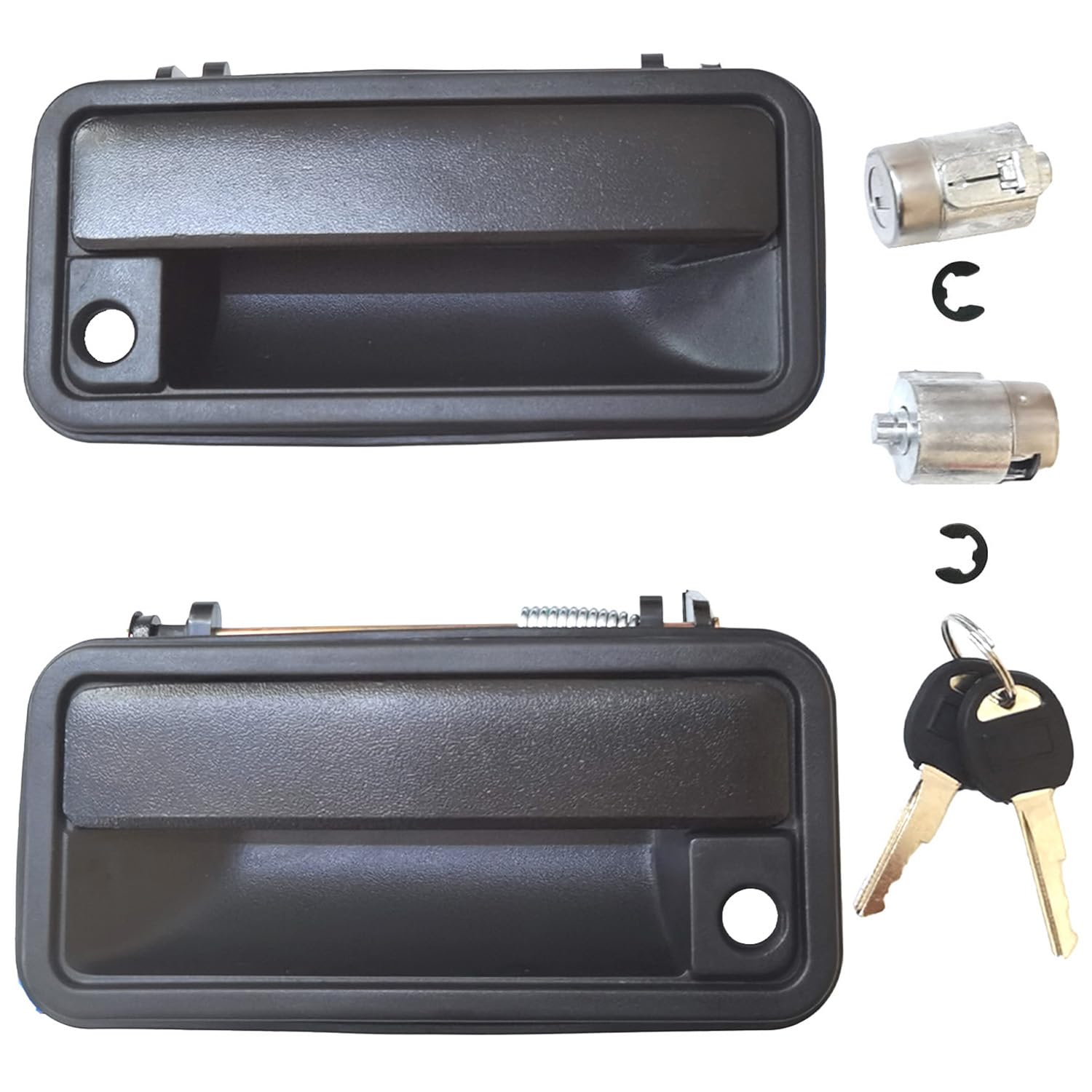 Photo 1 of **MISSING KEYS AND LOCK CYLINDERS**Lcyolada Metal Exterior Door Handles w/Lock Cylinders for 1988-1994 Chevy C1500 C2500 C3500 HD K1500 K2500 K350 Tahoe Suburban GMC Yukon, Front Left & Right Replaces 15742229 15742230