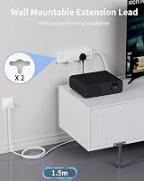 4 Way Extension Lead USB C Socket Switched Surge Protected 1.5M Wall Mount view 6