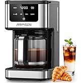 AIRMSEN 14-Cup Programmable Drip Coffee Maker โ 1000W Fast Brewing Coffee Machine with Timer, Delay Start & 2H Keep-Warm, 73oz Tank, Touchscreen & Glass Carafe โ Perfect for Home & Office Use