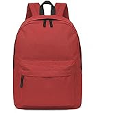 BOGGEUSS Backpack For College Girls Boys Canvas Shoulders Bookbag Super Lightweight Red Cute Back Pack For Man Women Casual Daypack Backpacks Red