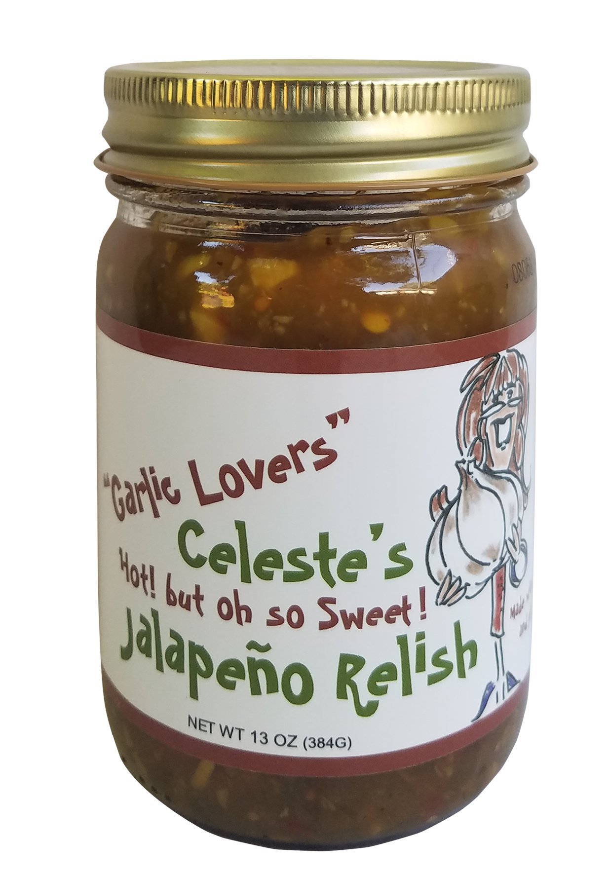Celeste's Hot But Sweet Jalapeño Relish (Regular, 1 Pack) Grocery & Gourmet Food