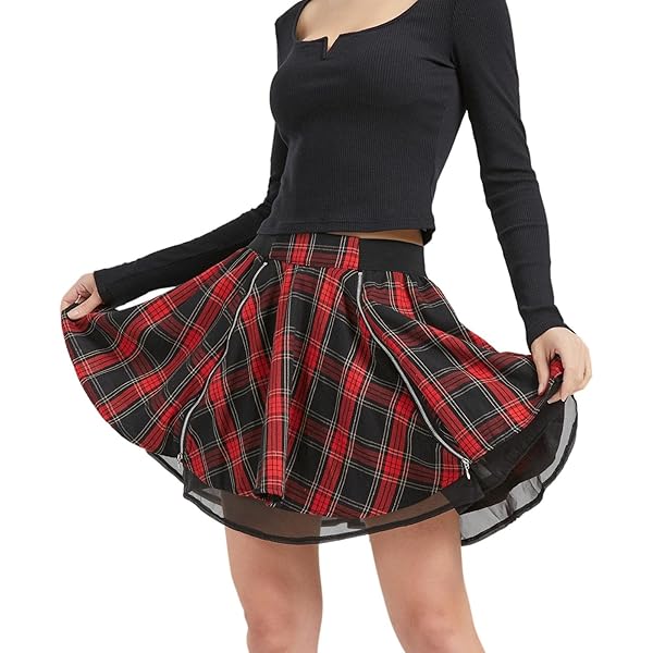 Amazon.com: SHENHE Women's Goth Mini Skirt High Waist Asymmetrical