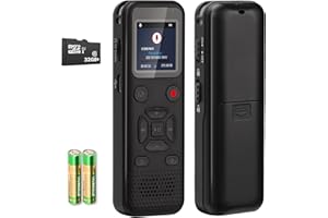 DGTENK 72GB Digital Voice Activated Recorder: Portable Tape Recorder with Playback Audio Recording Device for Lectures Meetings, Small Dictaphone Sound Recorder with Line in | Password | Support TF Expansion