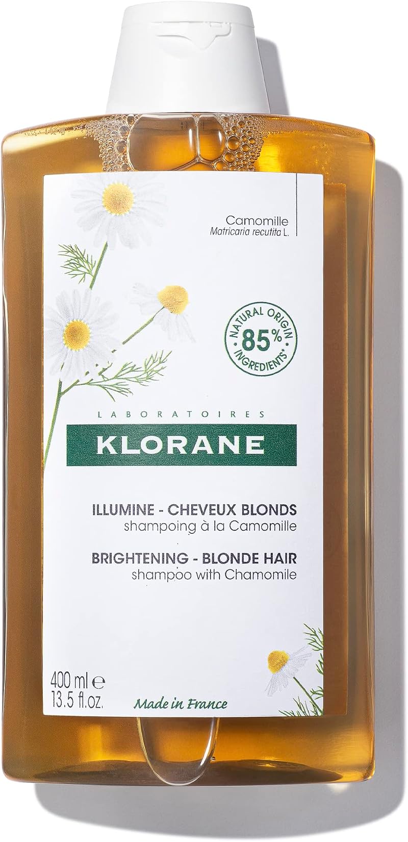 Klorane Chamomile Shampoo Cleanses & Brightens Blond/Light Hair 400ml