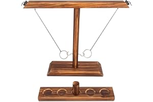 UTTSE Ring Toss Game for Adults - Table Games - Camping Games for Adults - Yard Games Outdoor Games for Adults and Family - Hook and Ring Games for Camping & Party, 15.7" X 13" Large Size