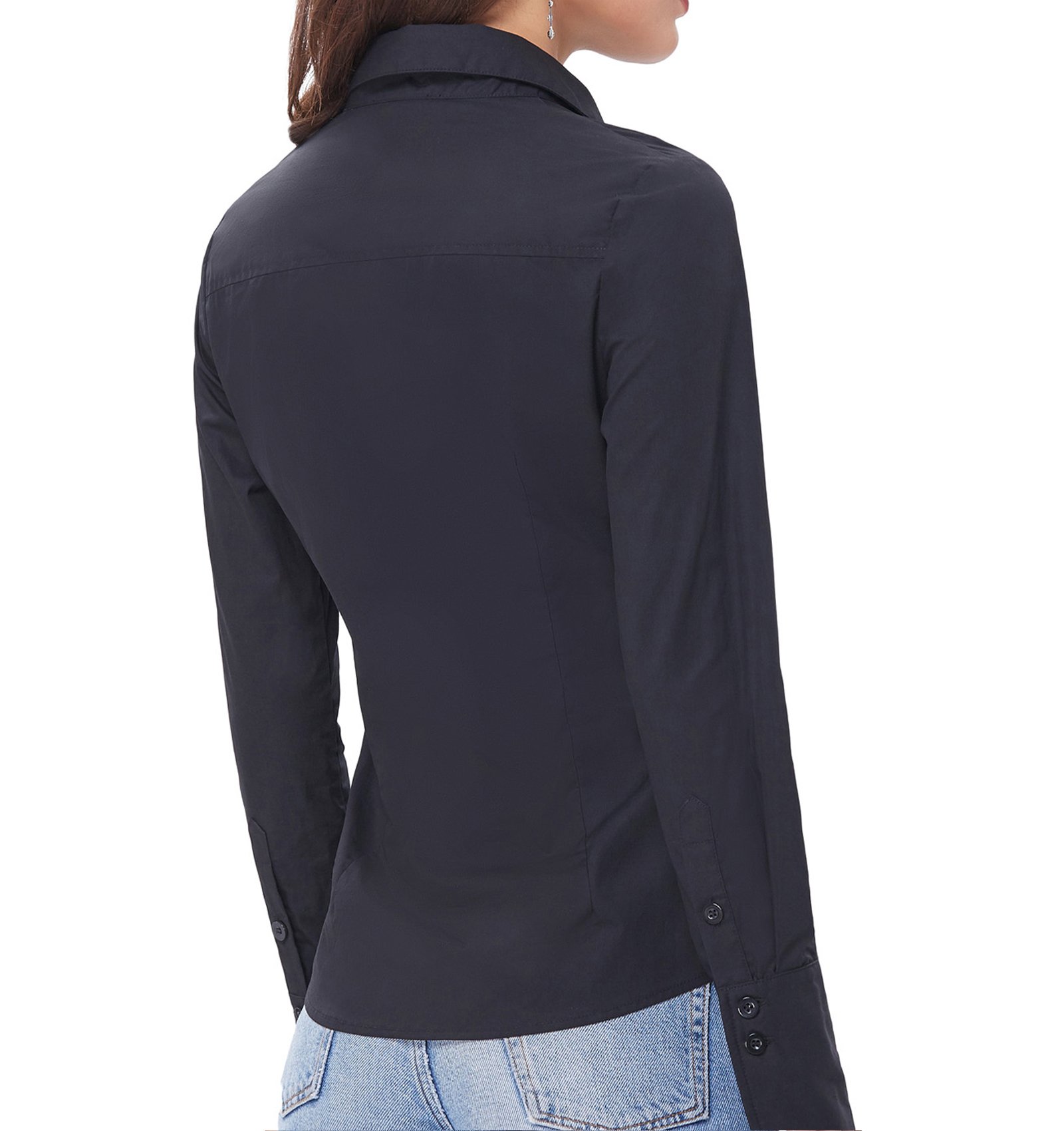 JACK SMITH Women's Button Down Dress Shirts Long Sleeves Slim Fit