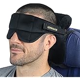 Sleeper Hold Travel Pillow - Real Sleeping Experience on Long Flights - Head Strap with Eye Mask - Super-Soft, Lightweight, Easy-to-Carry, and Machine-Washable Airplane Pillow