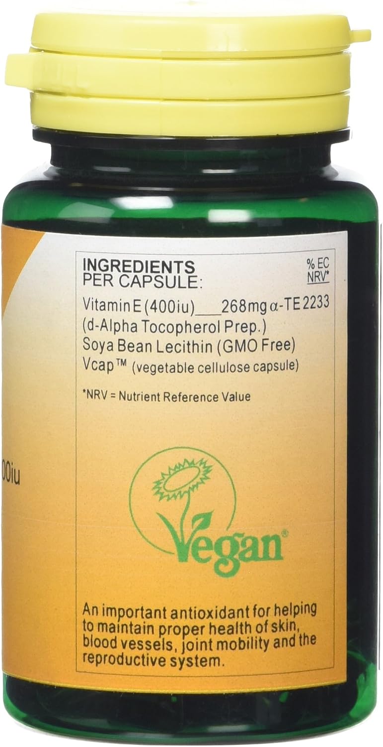 Health Plus E400 Vitamin E Supplement - 30 Gelatin Free Capsules, 30 count (Pack of 1) - Image 4