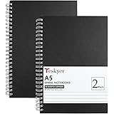 Teskyer Spiral Notebook, College Ruled Journal for Work School, 120 Pages/60 Sheets Paper, Softcover A5 Size Notebook for Off