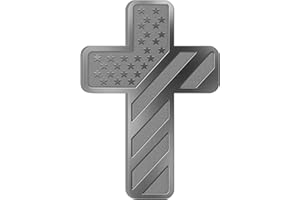LWQLZY Cross Christian Car Emblem – Patriotic USA Flag Zinc Alloy 3D Badge with 3M Adhesive – Cross Decal for Car, Truck, Window, Door, Toolbox, or Home Decor (Black Nickel)