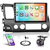 Rimoody 4G+64G Car Radio for Honda Civic 2006-2011, Car Stereo with Wireless Carplay and Android Auto Mirror Link Android GPS