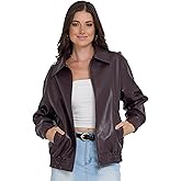 Steve Madden Leather Jacket Women – Faux Leather Oversized Bomber Jacket Women, Plus Size Motorcycle Jackets