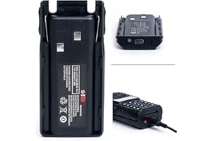 BTECH BL-8 1800mAh Li-ion USB-C Charging OEM Replacement Battery Pack for BaoFeng & BTECH UV-82 Series Radios, Compatible with GMRS-V2, MURS-V2, UV-82HP, UV-82C