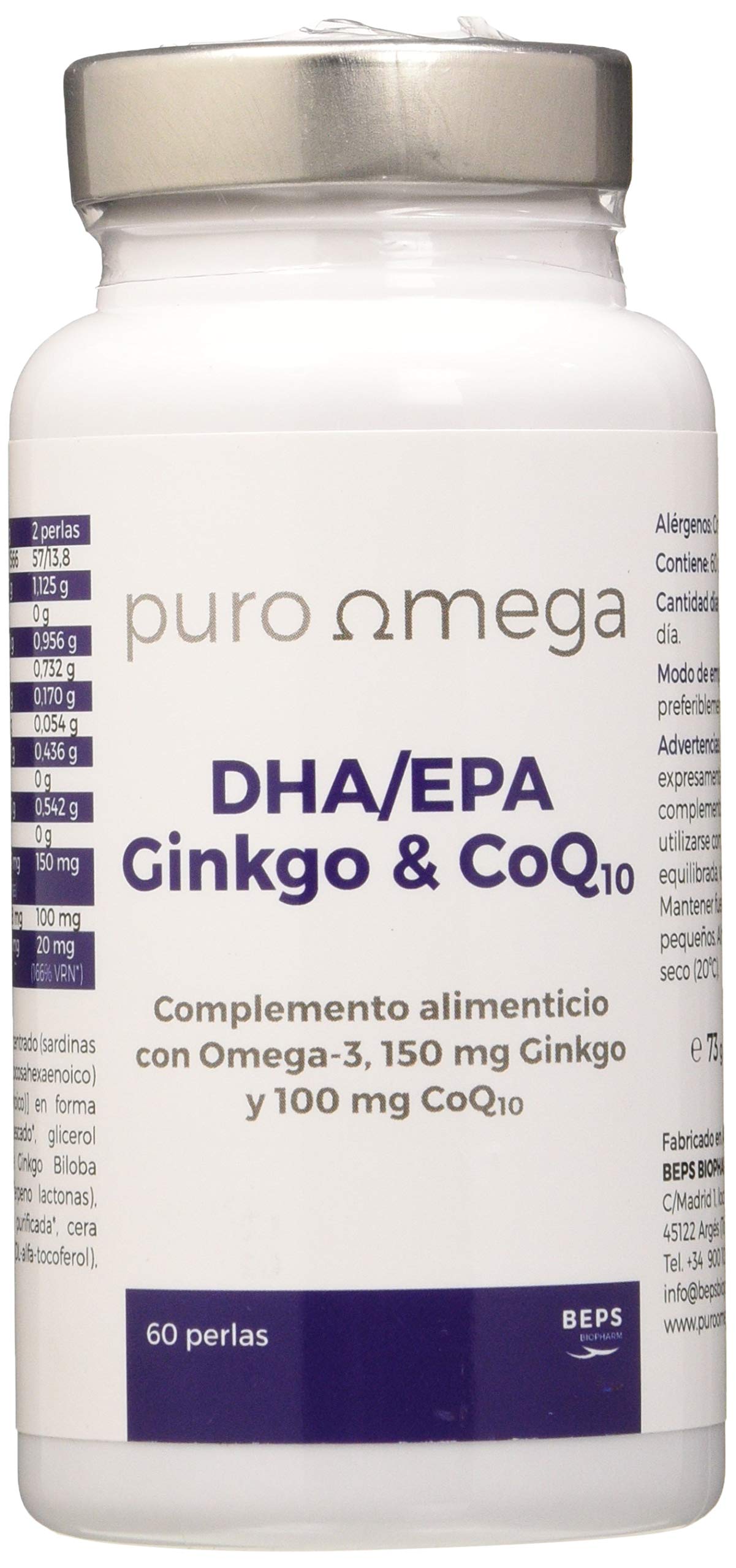 Pure Omega Dha/Epa Ginkgo Q10 60 Beads - 1 Piece