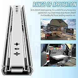 VAGUDE Heavy Duty Drawer Slides 12 14 16 18 20 22