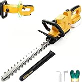 22-Inch Hedge Trimmer Cordless for Dewalt 20V MAX Battery | Brushless Electric hedge Trimmer, Dual-Action Blade, Automatic Lubrication, 2/3'' Blade Gap, Rotatable Handle, No Battery