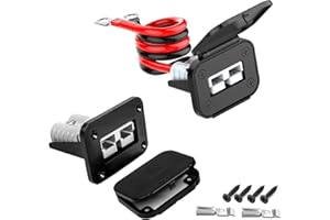 JACENERGY Battery Quick Disconnect-Quick Disconnect Wire Connectors-Quick Disconnect Battery Terminal-Battery Terminal Connectors：50Amp Plug with8 Gauge Wire Harness Plug Connector Kit for Car Winch Trailer