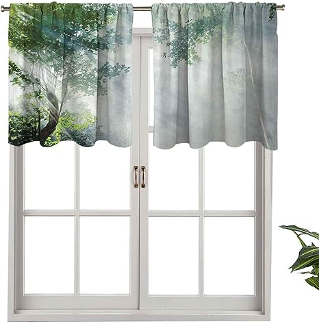 Hiiiman Sunshine - Cortina con cenefa, diseño de rayos de sol entre