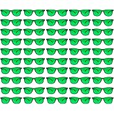 QYVEWY 50/100 Pack Bulk Sunglasses for Adult Retro Clear Jelly Color Sunglasses UV400 Protection