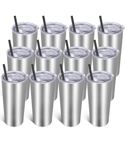 YOUKE OLA 12-Pack Insulated Tumbler – 30oz Stainless Steel, Double Wall Vacuum, Powder Coated Black - View #13