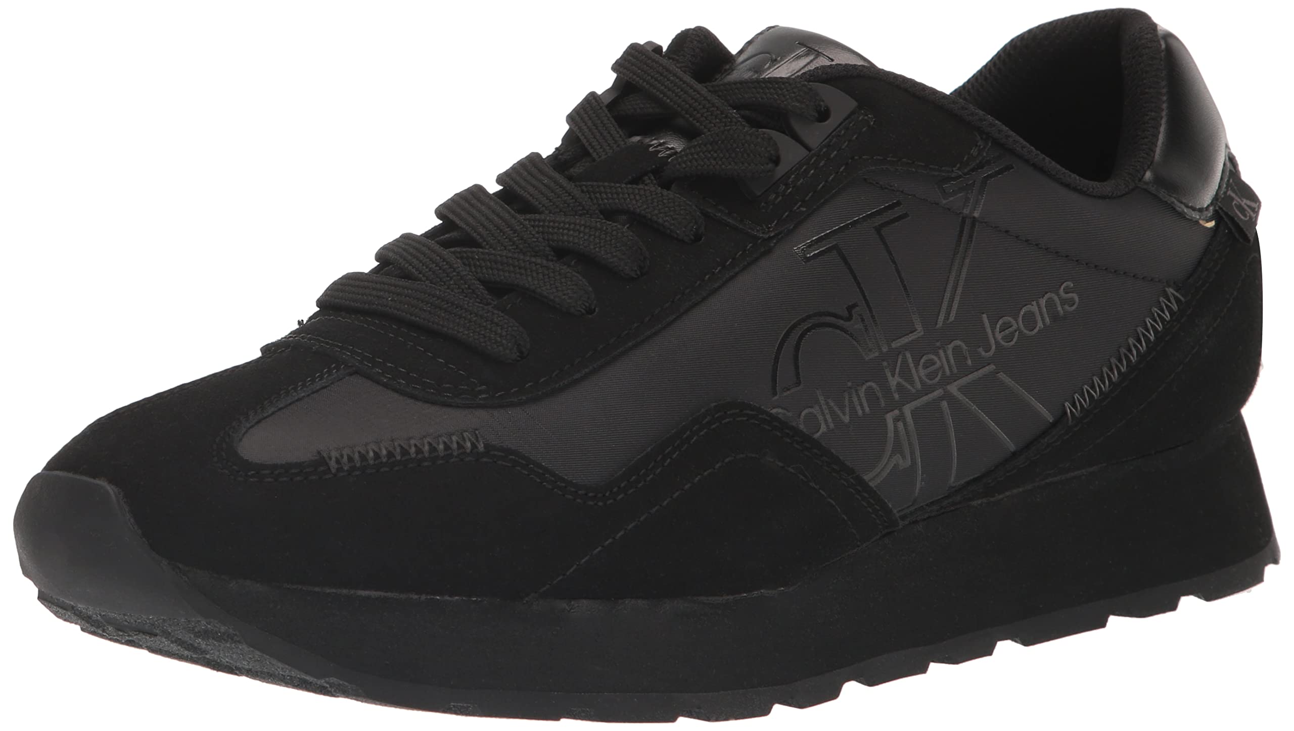 Calvin Klein Men’s Eden Sneaker, Black, 11