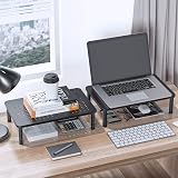 HUANUO 2-Pack Monitor Stand 3-Height Adjustable Riser Ventilated Platform view 8