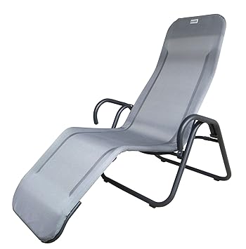 acamp Gesundheitsliege Calypso Silber, Gestell in anthrazit - Bezug in Silber