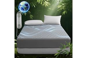 Powdion Grounding Sheets Queen Deep Pocket 16 Inches Gray, 90% Bamboo Viscose & 10% Silver Fiber Infused, Soft Breathable Grounding Well Bed Sheets Earthing Sheets for Improved Sleep Wellness 60"x80"