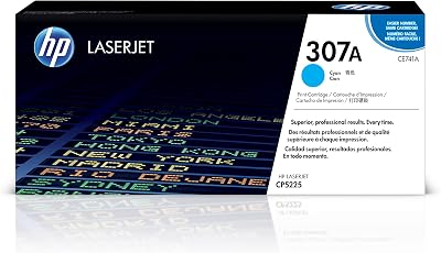 HP CE741A 307A Cyan Toner Cartridge Original LaserJet CP5225 7300 Pages