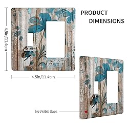 Thsanju Vintage Rustic Farmhouse Wood Plank Teal