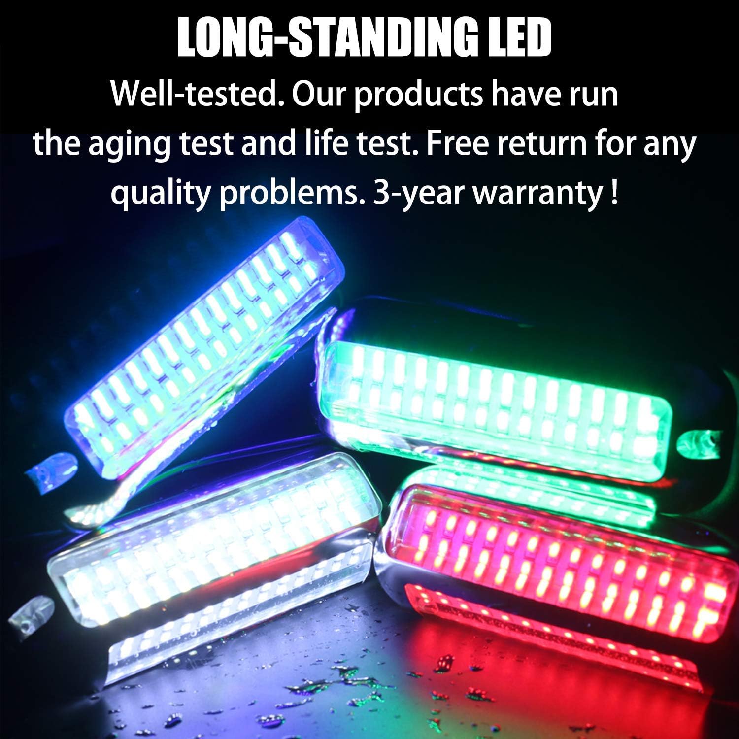 HUSUKU SOOP3 Plus 84LED 170°Unique Design Waterproof Stainless Steel High Luminence Underwater boat lights : Sports & Outdoors