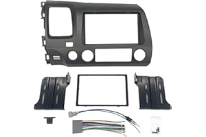 CUSTOM INSTALL PARTS Earth Taupe Aftermarket Radio Stereo Double Din Install/Installation Dash Kit with Wiring Harness and Antenna Adapter Compatible with Honda Civic 2006 2007 2008 2009 2010 2011