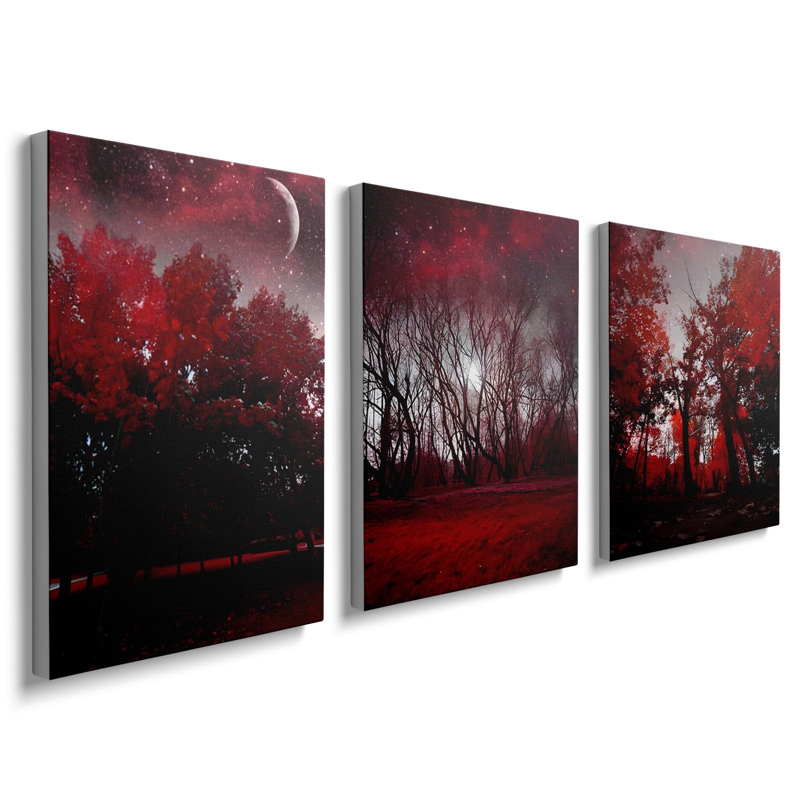 prinfantasy Canvas Pictures for Wall Art Deco - Modern Framed Prints Abstract Red Tree Artwork YH1001