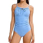 Glaoly Girls Swimsuit One Piece Quick Dry Beach Swimwear with Adjustable Strap Girls Bathing Suit 6-14 Years