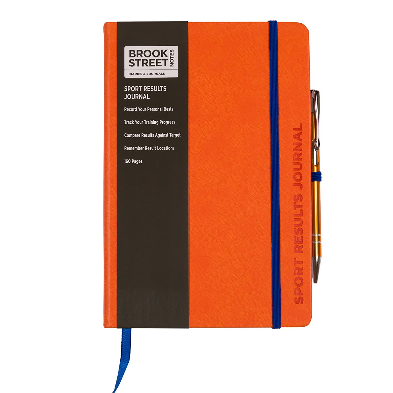 Sport Results Notebook - Hardback A5 Sports Gift (Bright Orange)