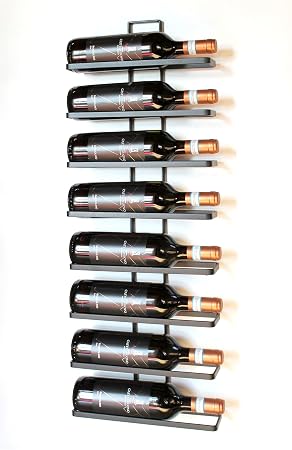 Dandibo Etagère à Vin En Métal Noir Pour Montage Mural 4 Wine 8