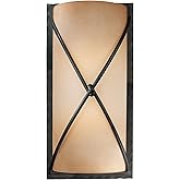 Minka-Lavery Aspen II 2 Light Wall Sconce in Aspen Bronze Finish with Rustic Scavo Glass