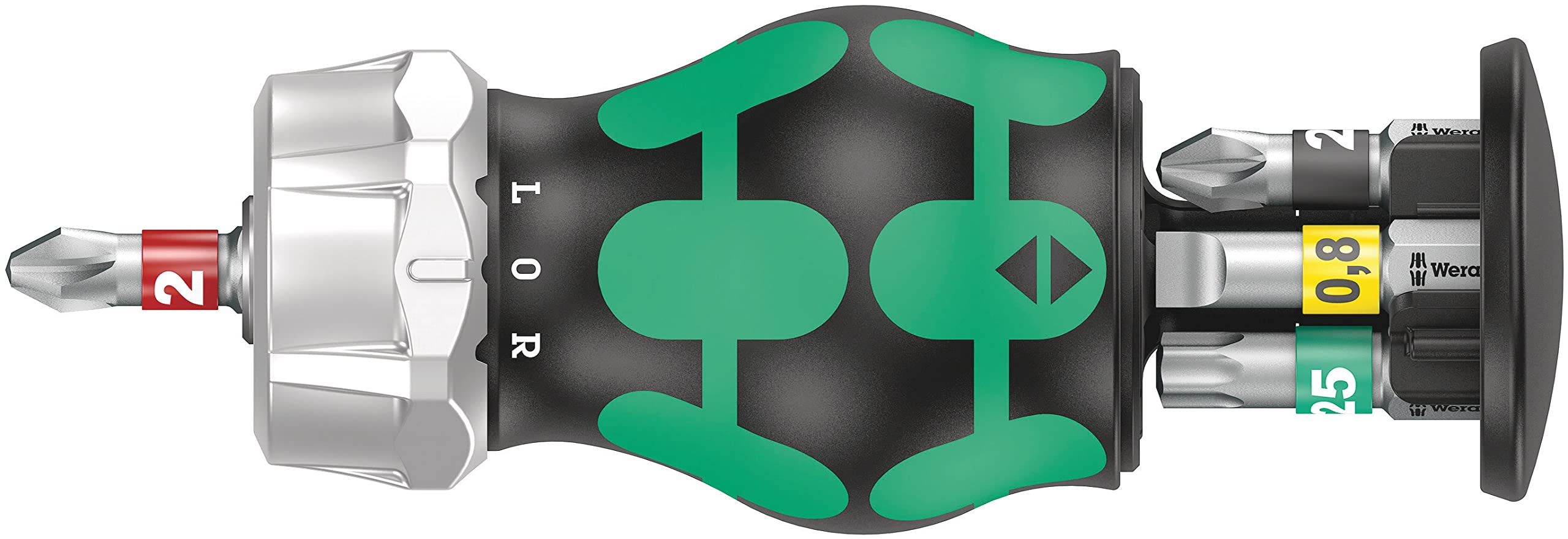 Wera 05008884001 Kraftform Kompakt Stubby Magazine RA 2, Stubby Ratchet Screwdriver with Bit Magazine, 6 Pieces โ image 1