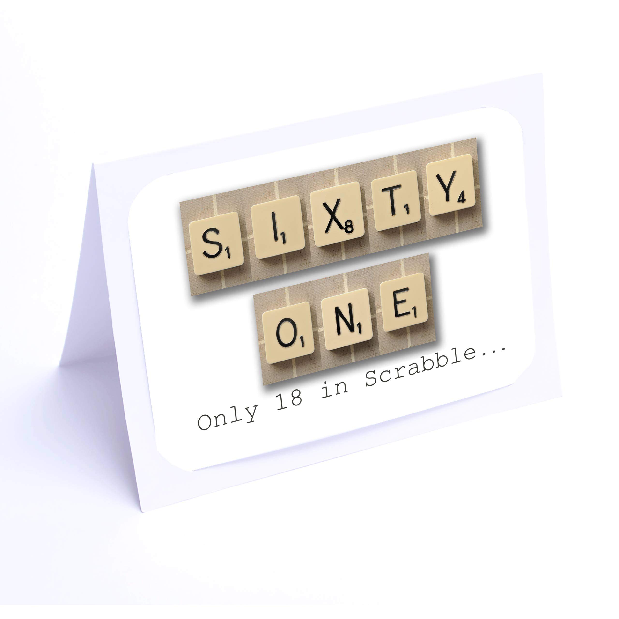 Scrabble Birthday Cards (61st Birthday Card)