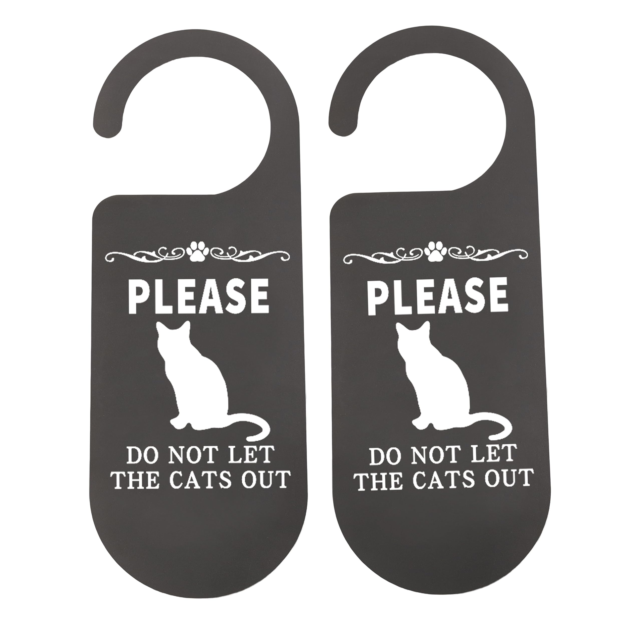 2PCS Please Don' t Let The Cats/Dogs Out Funny Door Hanger Sign Please Do Not Disturb Funny Cat Lovers Decoration Ideal for Cat House (LET THE CATS OUT EU)