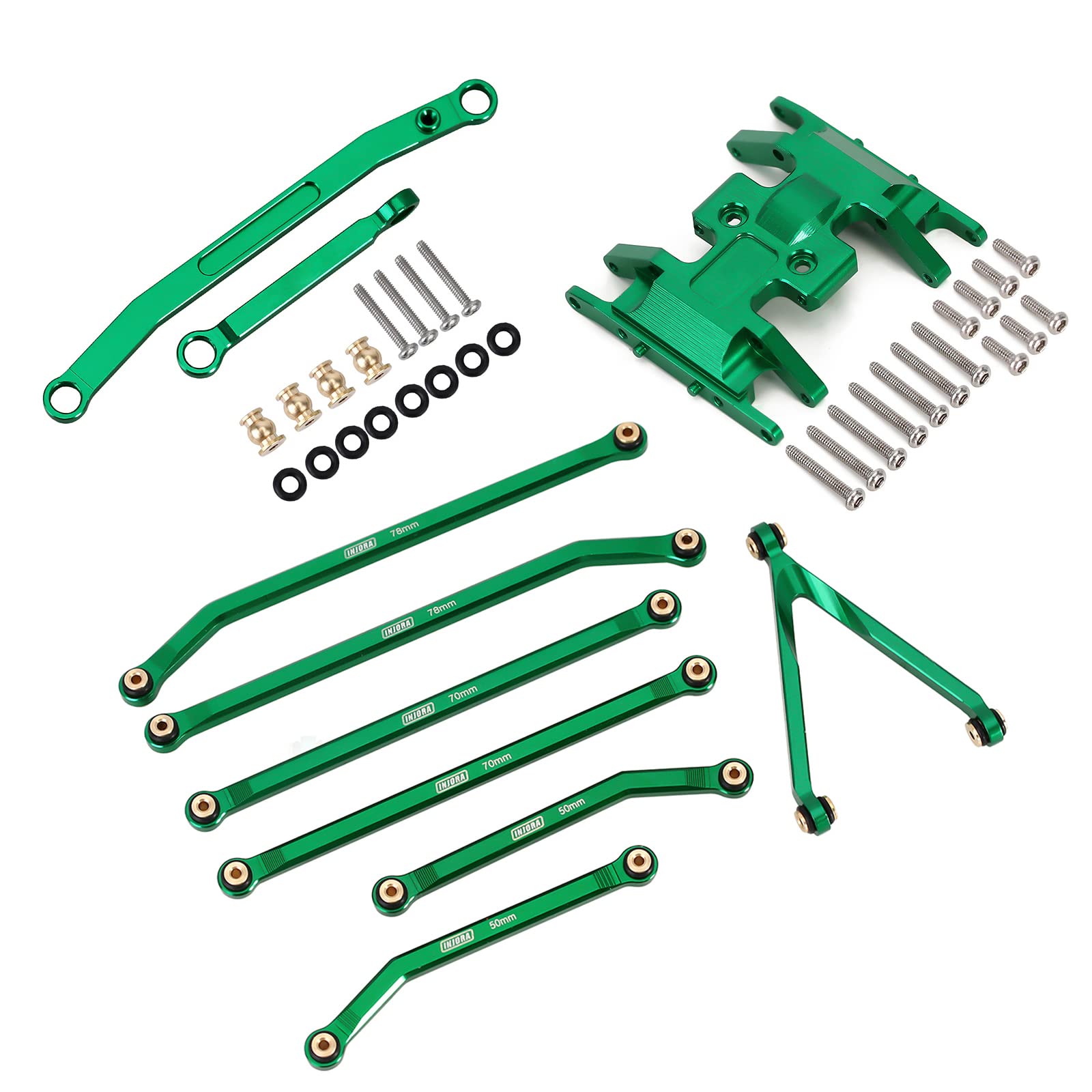 INJORA RC High Clearance Chassis Links, Skid Plate