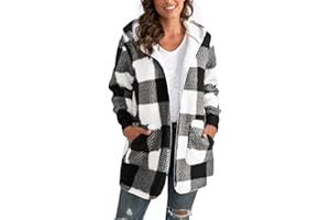 Yanekop Womens Oversized Sherpa Jacket Long Cardigan Sweaters Fuzzy Fleece Jacket Faux Fur Plus Size Coats with Pockets