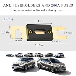 Ohleats 2 PCS ANL Fuse Holder with ANL Fuse, 0/2/4