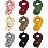 Sdfvsdg 9 Pcs Warm Kids Winter Knit Scarves Toddler Knitted Warm Scarf Neck Warmer for Boys Girls