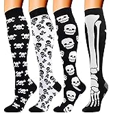 Double Couple 4 Pairs Compression Socks for Men and Women Compression Stockings
