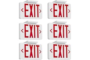 Gruenlich LED Exit Sign, Emergency Light with Double Face and Battery Backup, UL 924 Qualified, AC 120/277V, US Standard Hard