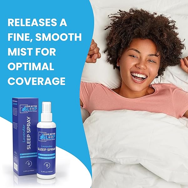 NATURAL SLEEP SPRAY WITH LAVENDER AND CHAMOMILE – BED SPRAY FOR SLEEPING, RELAXATION – DEEP SLEEP PILLOW SPRAY WITH NATURAL LAVENDER ESSENTIAL OIL – 3.3 FL OZ