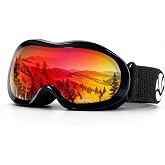VANRORA Kids Ski Goggles, Youth Snow &amp; Snowboard Goggles | Anti-Fog, 100% UV Protection, Flexible TPU Frame, Helmet Compatible for Toddler Skiing &amp; Snowboarding